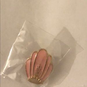 Pink seashell pin